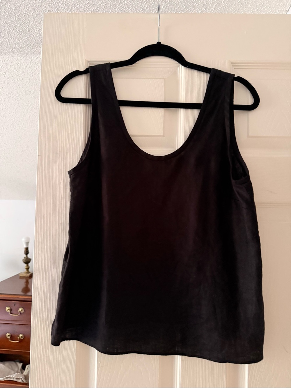 Everlane Black Linen Tank